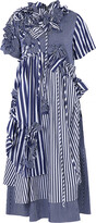 Arie Asymmetric Cotton Midi Dress 