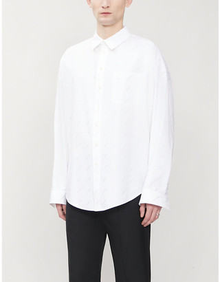 Balenciaga Cocoon cotton logo-print shirt