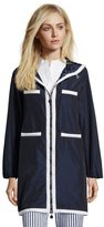 Thumbnail for your product : Moncler navy and white woven hooded 'Couder' jacket