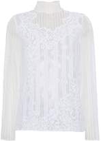 Valentino High neck lace top 