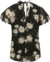 Thumbnail for your product : M&Co Floral ruffle sleeve blouse