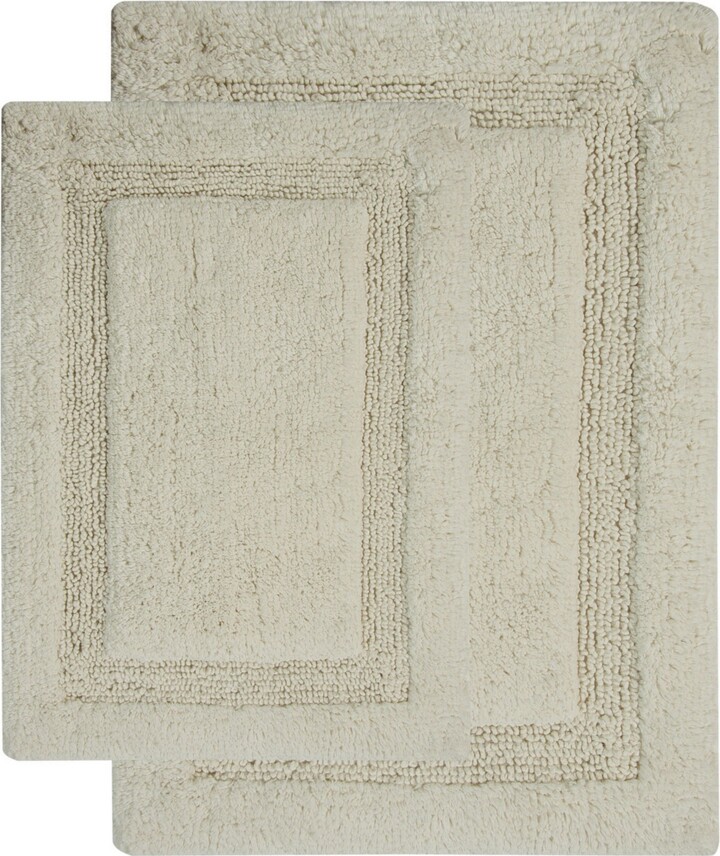 Saffron Fabs Regency Non-Skid Cotton 2-Pc. Bath Rug Set