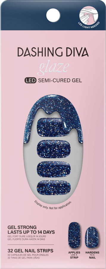 DASHING DIVA Sparkling Sea Semi-Cured Art Gel Strips