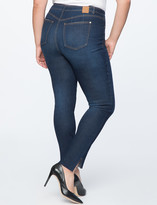 Thumbnail for your product : ELOQUII Peach Lift Step-Hem Skinny Jean
