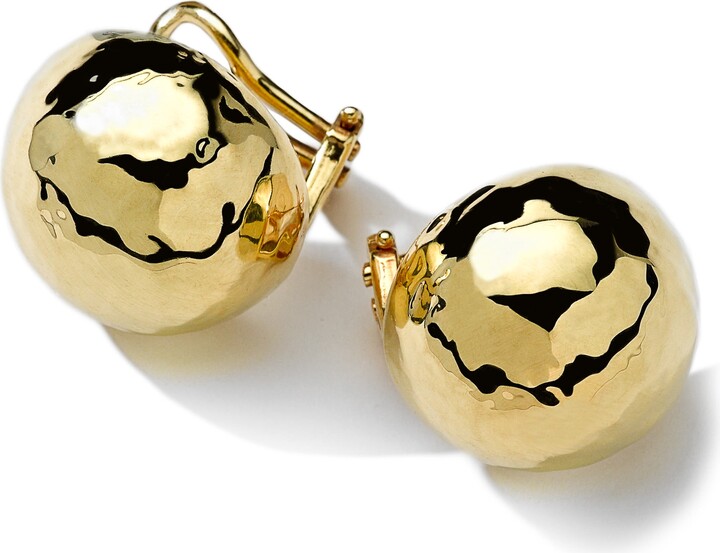 Ippolita Classico 18K Gold Pinball Clip Earrings