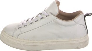 Chloé Leather Scalloped Accent Sneakers