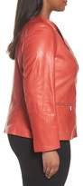 Thumbnail for your product : Lafayette 148 New York Caridee Glazed Lambskin Leather Jacket