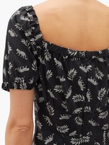 Thumbnail for your product : HVN Holland Leopard-print Cotton-blend Dress - Black Print