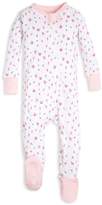 Thumbnail for your product : Burt's Bees Tossed Tulip Organic Baby Zip Up Footed Pajamas