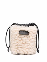 Thumbnail for your product : MM6 MAISON MARGIELA Faux-Shearling Bucket Bag