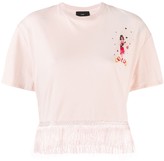 Thumbnail for your product : Alanui fringed embroidered T-shirt