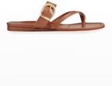 Thumbnail for your product : Marion Parke Hayley Calfskin Buckle Flat Slide Sandals