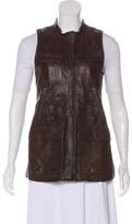 Thumbnail for your product : Theory Leather Zip-Up Vest