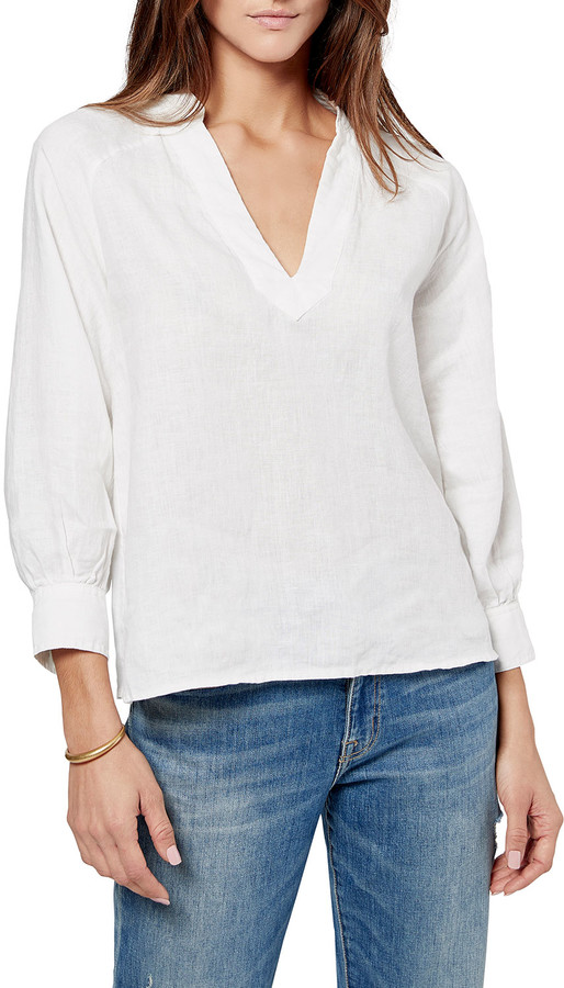 Joie Perci Linen PuffSleeve Top ShopStyle