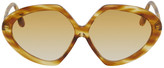 Thumbnail for your product : Victoria Beckham Brown Oversized Round Sunglasses