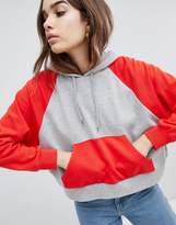Thumbnail for your product : Monki Colourblock Cropped Hoodie