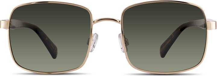 Velvet Eyewear Navigator Sunglass Style - Ruby- Gold Polarized