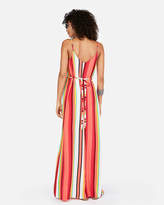 Thumbnail for your product : Express Striped Strappy Cut-Out Front Maxi Dress