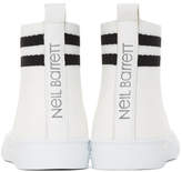 Thumbnail for your product : Neil Barrett White and Black Skater Boot High-Top Sneakers
