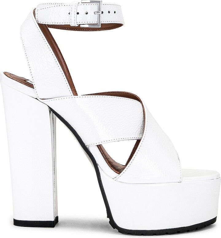Alaia Platform Sandal in White