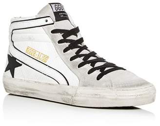 Golden Goose Men's Distressed Leather High-Top Sneakers
