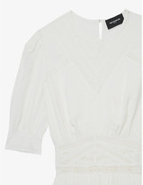 Thumbnail for your product : The Kooples Ruffle-trimmed V-neck woven midi dress