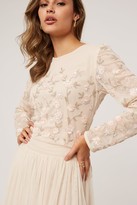 Thumbnail for your product : Little Mistress Emma Nude Floral Embellished Sequin Top Co-ord