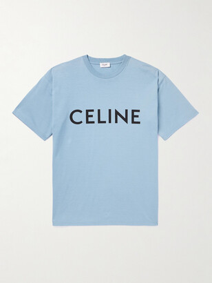 Celine Homme Crystal-Embellished Logo-Print Cotton-Jersey T-Shirt -  ShopStyle