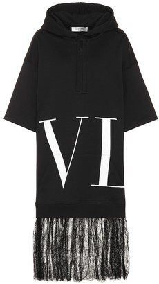 Valentino cotton-blend hoodie dress