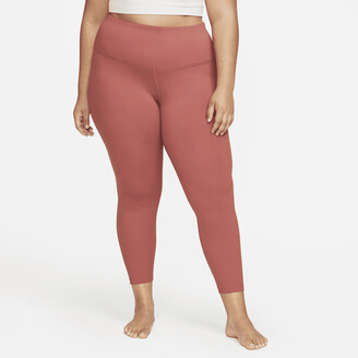Nike Women's Yoga High-Waisted 7/8 Leggings (Plus Size) in Red