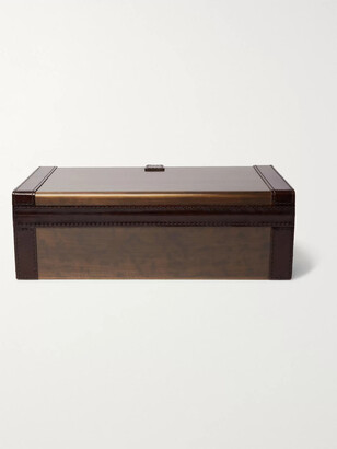 Ben Soleimani Leather-Trimmed Bronze Cufflink Box