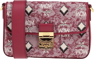 MCM Women's Red Quilted Leather Millie Crossbody Chain Bag
