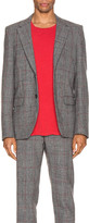 Thumbnail for your product : Helmut Lang Prince of Wales Blazer in Charcoal | FWRD