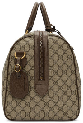 Gucci Beige GG Supreme Ophidia Duffle Bag