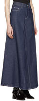 Thumbnail for your product : MM6 MAISON MARGIELA Indigo Long Raw Denim Skirt