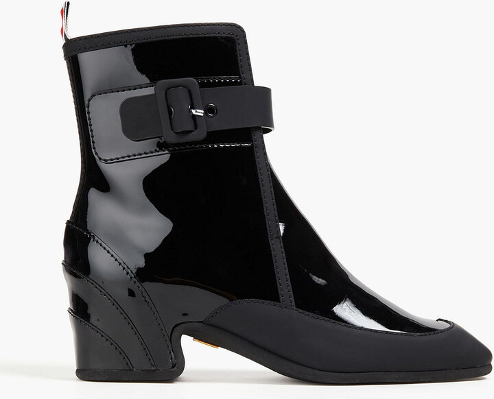 Thom Browne Matte and patent-leather ankle boots