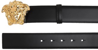 Versace 40mm Leather Belt W/ Medusa Buckle
