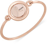 Thumbnail for your product : Carolee Rose Gold-Tone Word Play Love Spinning Charm Bangle Bracelet - Benefits the Breast Cancer Research Foundation®