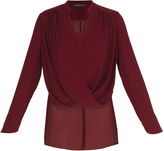 Thumbnail for your product : BCBGMAXAZRIA Jaklyn Draped-Front Blouse