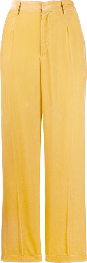 mustard velvet pants