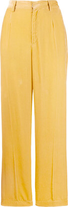 yellow velvet pants