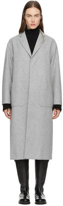 Hyke Grey Wool Shop Coat