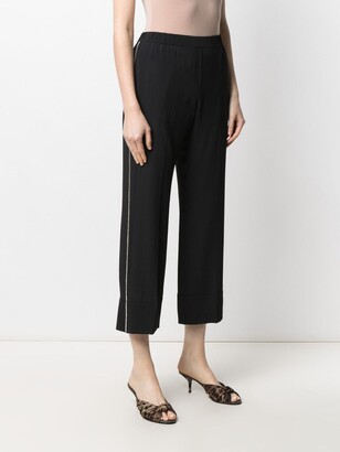 No.21 Chain-Detail Cropped Trousers