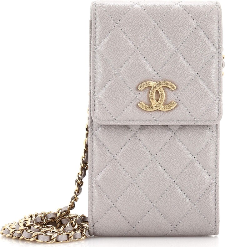 Chanel Classic Flap Phone Holder Bag Crossbody Chain Quilted