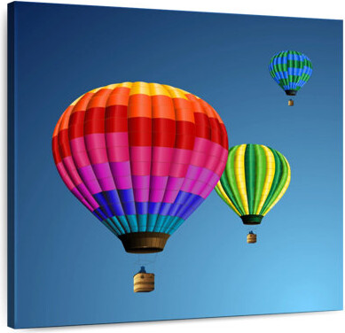 Ebern Designs Mehar Blue Sky Hot Air Balloons