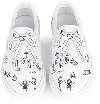 Burberry Printed canvas slip-on shoes