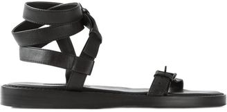 Ann Demeulemeester buckled ankle strap sandals