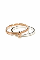 Thumbnail for your product : Bing Bang Tiny Skull Ring in Rose Gold/Silver