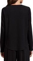 Thumbnail for your product : Michael Stars Lena Cambria Split Neck Stretch Crepe Top