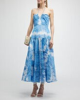 Thumbnail for your product : Alexis Roberta Tie-Dye Tiered Halter Midi Dress